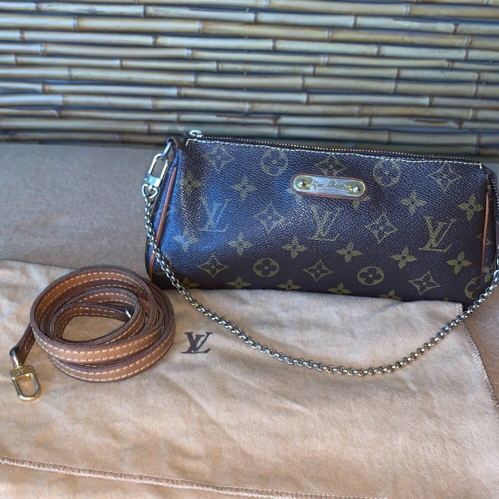 Vintage Louis Vuitton Monogram Eva Shoulder Bag 2 Way Purse